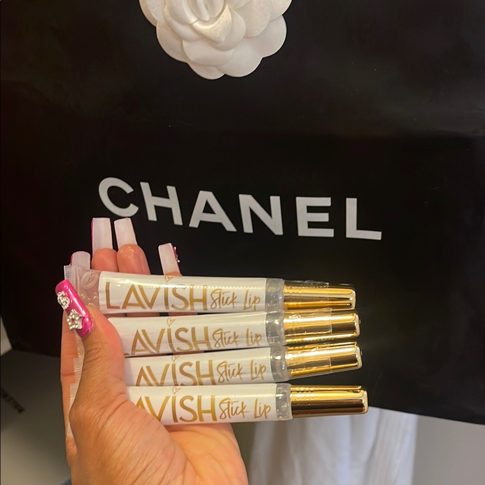 Lavish Gold and White Lip Balm & Gloss